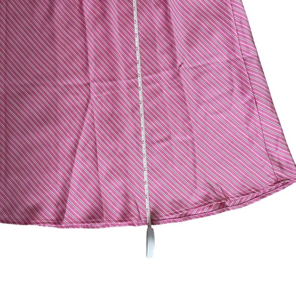 ZARA Striped Satin Midi Skirt Pink Size M | Mid-Rise, Elastic Waist, Satin NWT - Picture 11 of 11